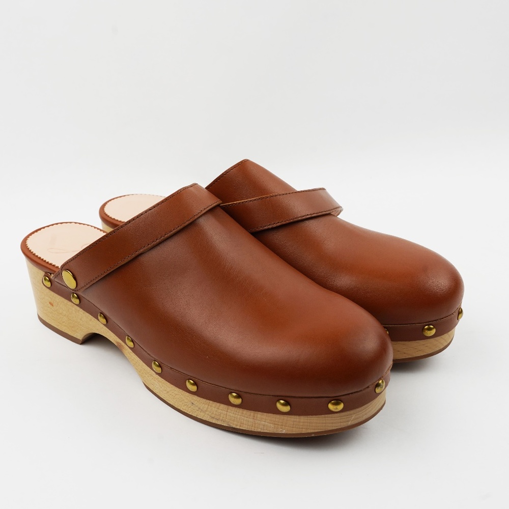 J. Crew Brown Leather Clogs - Picture 5 of 7